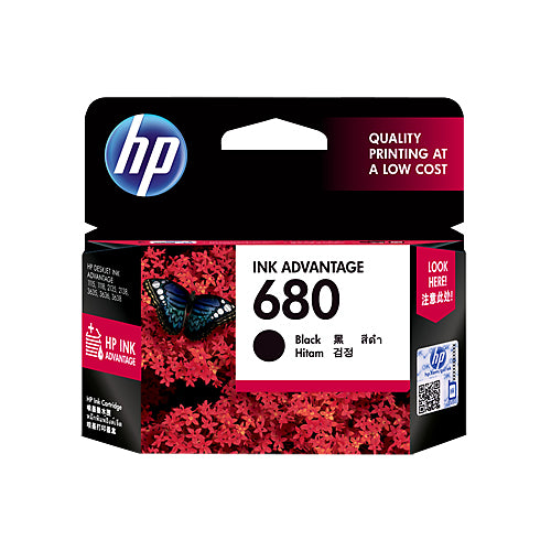 HP 680 Black Ink Cartridge (F6V27AA)